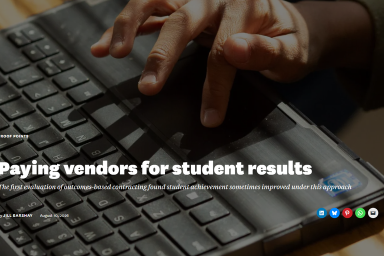 Proof Points: Paying Vendors for Student Results